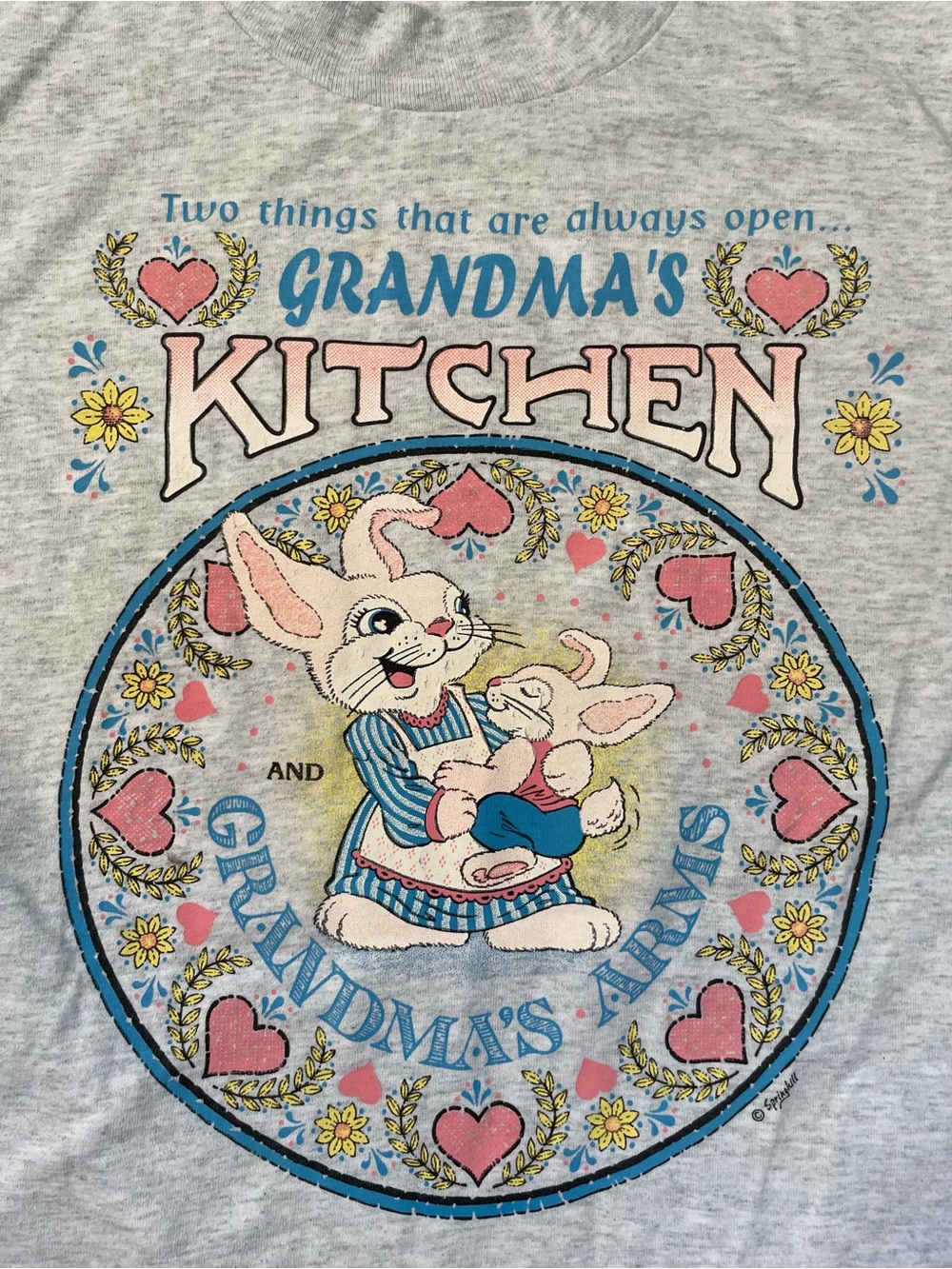 Vintage Grandma’s Kitchen Bunny T Shirt Kitschy Cottagecore Single Stitch Large